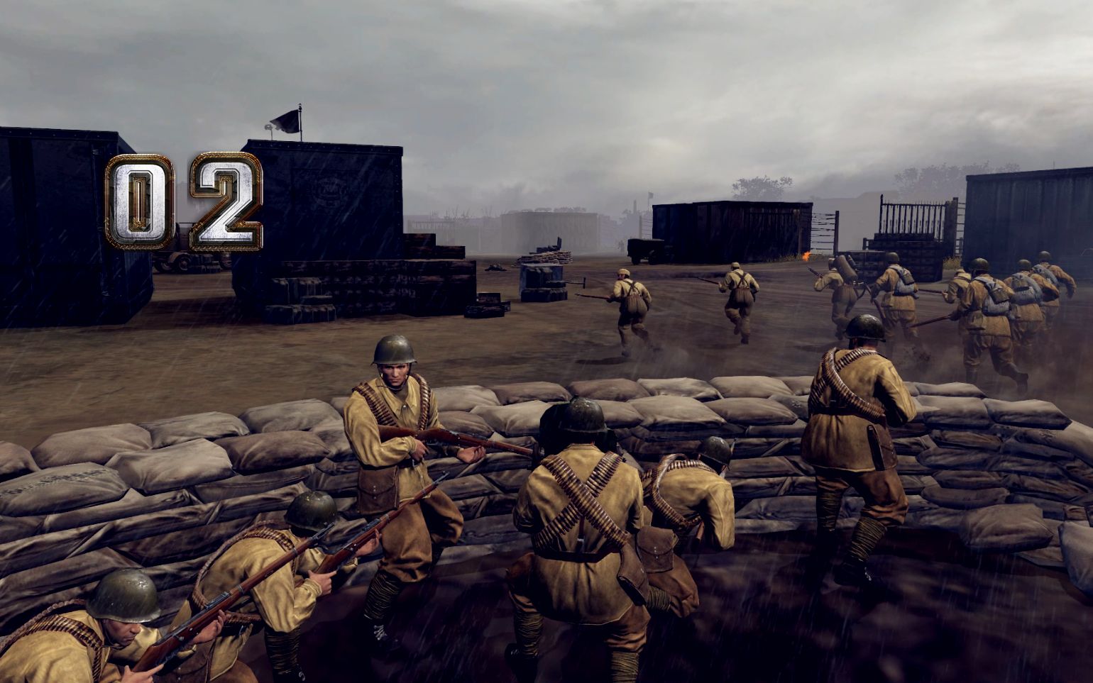 英雄连:苏军人海战术,mg42机枪已经上膛瞄准,但最后没开火