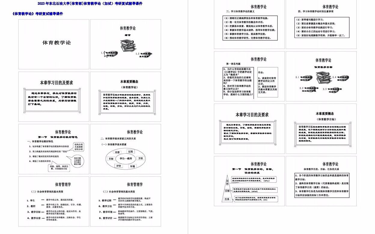 [图]【电子书】2023年东北石油大学[体育部]体育教学论（加试）考研复试精品资料