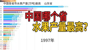 中国哪个省水果产量最高？你最喜欢吃什么水果？【数据可视化】