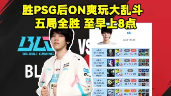 下载视频: 战胜PSG后ON欧服爽玩大乱斗，五局全胜 至早上8点