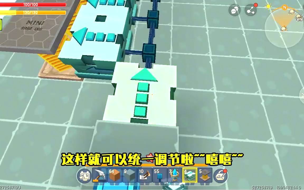迷你世界:极限生存!小耿搭建刷石机,准备建400方海景别墅