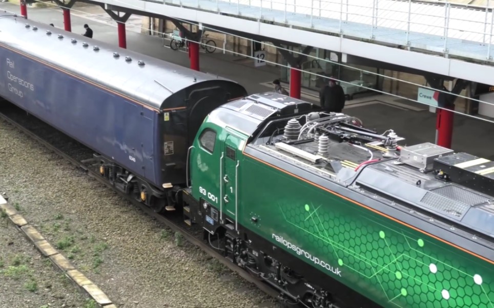 在西海岸干线铁路沿线站台看火车～以及看class37内燃机车牵引回送