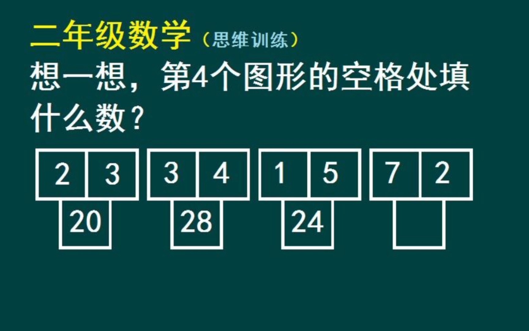 二年级数学:想一想,空格里填几哔哩哔哩bilibili