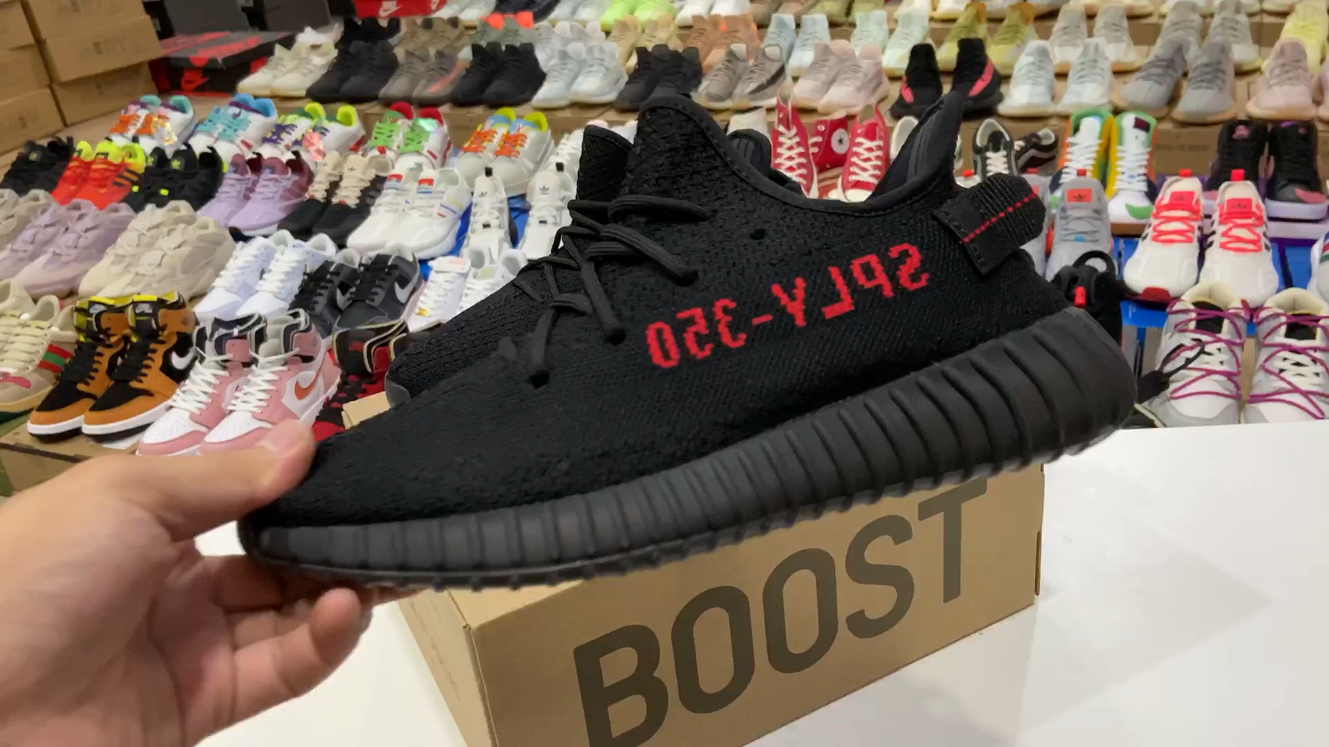 阿迪达斯 adidas yeezy boost 350 v2 "bred" 黑红字 #二代百搭轻便爆