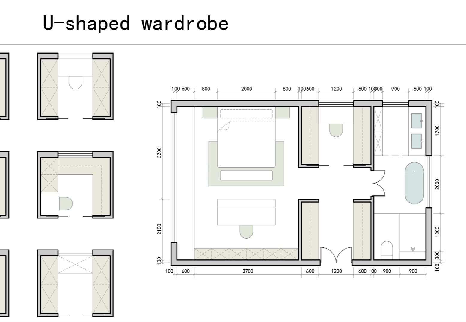 CAD彩色动态块07衣帽间布局color dynamic blockwardrobe哔哩哔哩bilibili