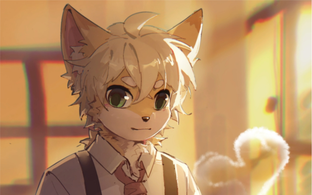 【随笔】画一只咖啡厅的可爱黄色小狼