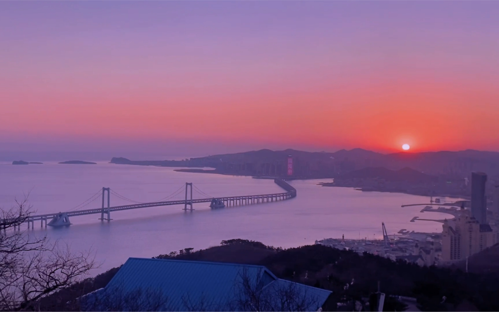 活動作品大連蓮花山觀景臺這的夕陽很美