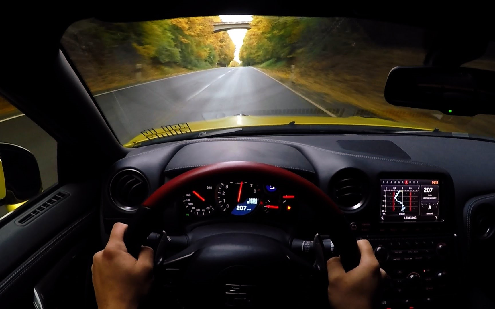 第一视角 700马力 日产 gtr 怪物加速声 速道路湿滑 共p2