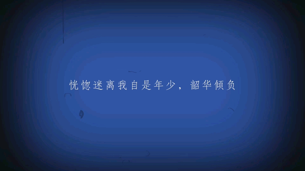 我自是年少,韶华倾负