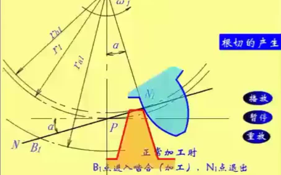 斜齿轮根切图片