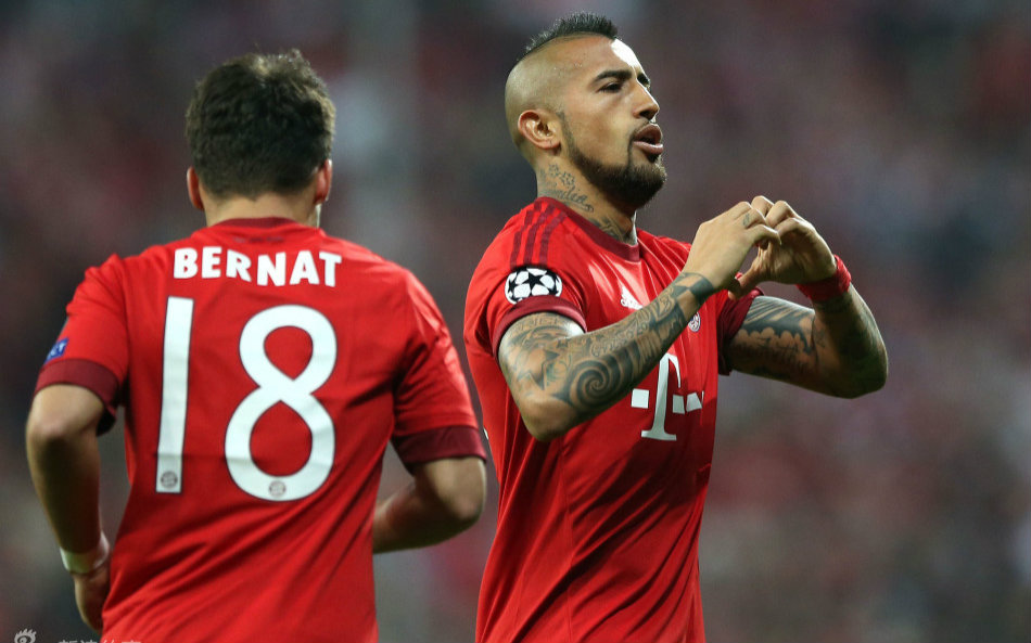 比达尔闪电破门拜仁慕尼黑主场10力克本菲卡