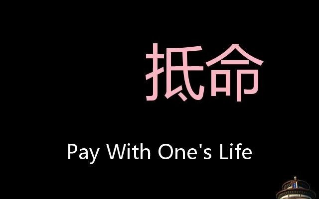 抵命 Chinese Pronunciation Pay With One's Life哔哩哔哩bilibili