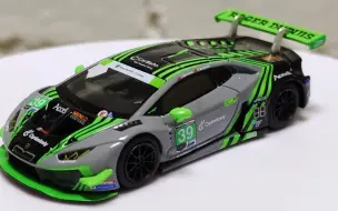 Download Video: MiniGT 499 兰博基尼 飓风 Huracán GT3 EVO 2022 IMSA Road America 2nd Place #39 灰绿