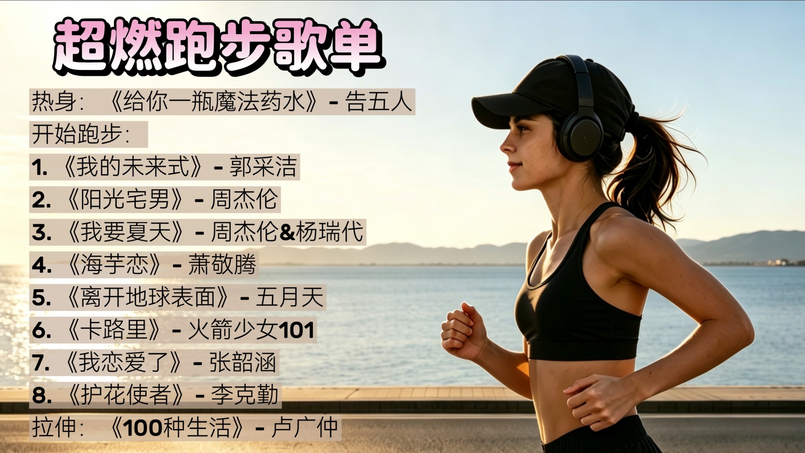 Vol.36【playlist·跑步歌单】华语超燃跑步歌曲合集｜热身+跑步+拉伸全流程BGM～适配晨跑、夜跑、户外快走，一套搞定完整运动流程