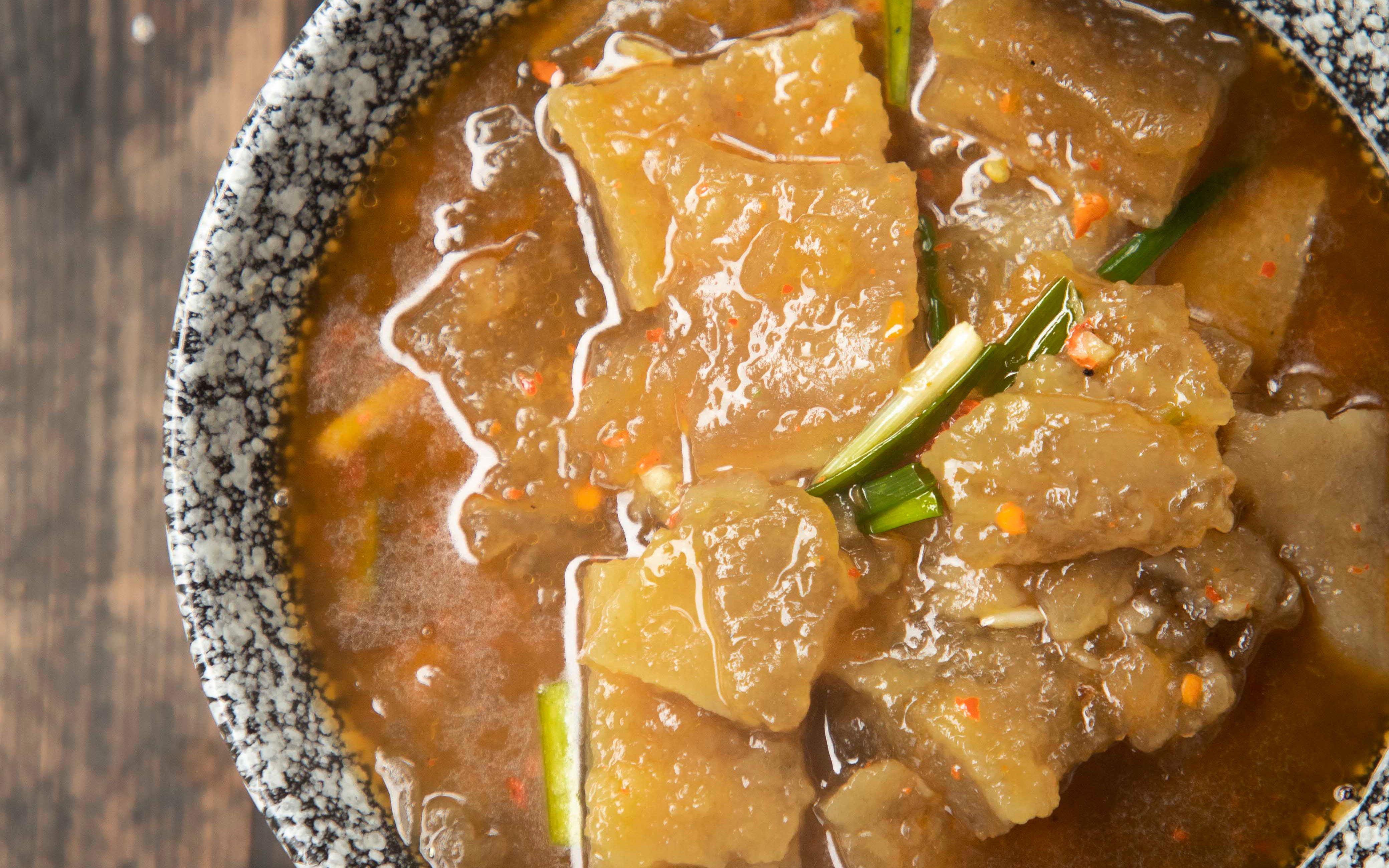 农村一道家常美味.开汤煮红薯沉淀粉,2碗都不够吃