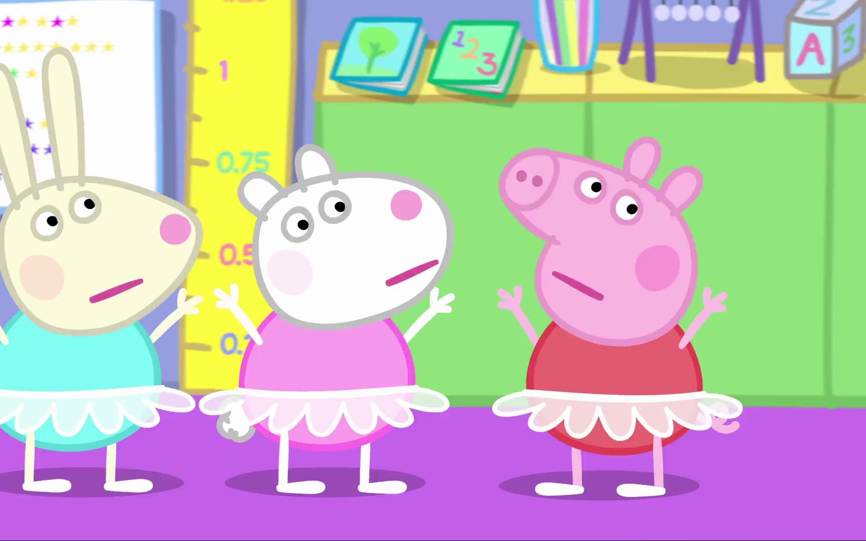 小猪佩奇:佩奇和朋友们去上跳舞课,大家蹦蹦跳跳很开心