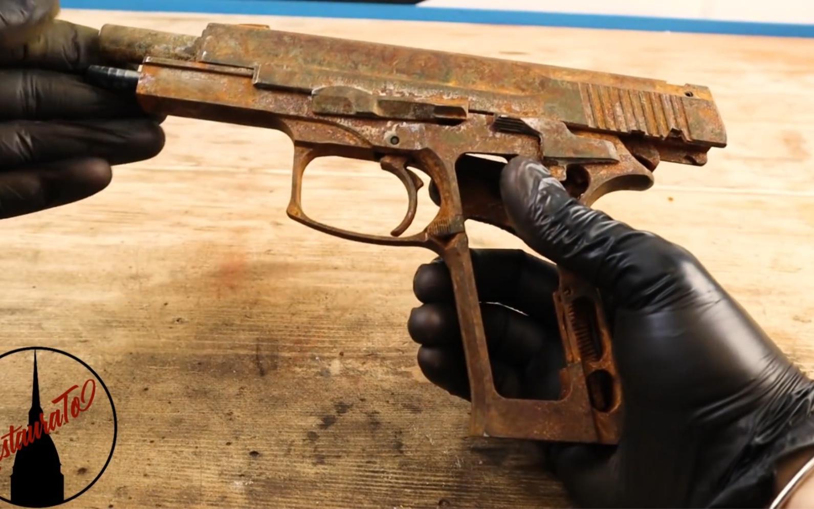 修复锈毁的军用手枪-Bernardelli P018s 9mm-修复repair-修复repair-哔哩哔哩视频