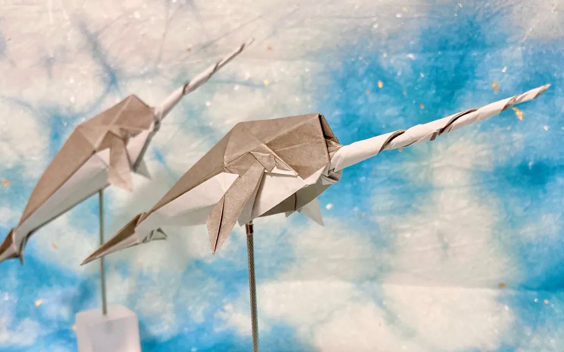 【origami kaaakun】独角鲸折纸教程 narwhal how to fold 【折り紙】