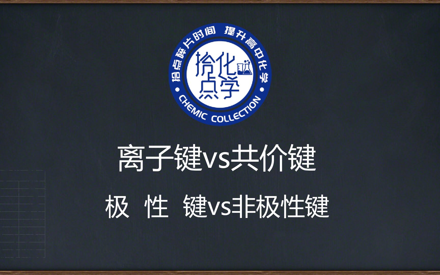 【必修一】辨析离子键与共价键,极性键与非极性键【拾点化学】哔哩哔哩bilibili