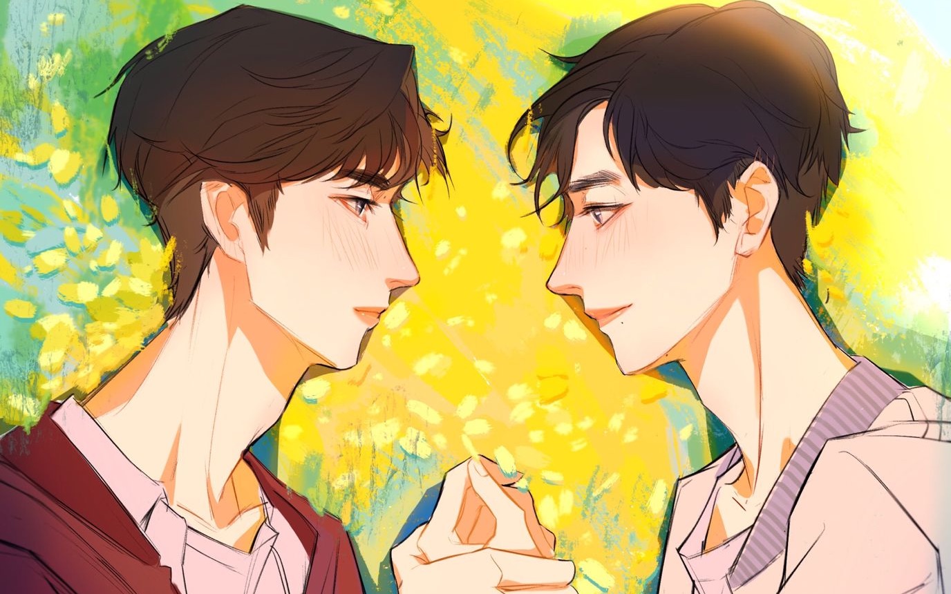 【博君一肖】博肖314花田初遇原创procreate绘画过程日系王一博肖战大