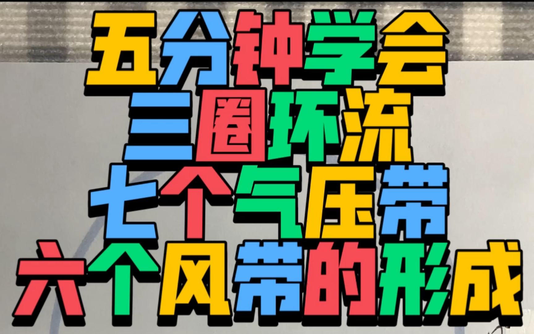 [图]高中生讲地理｜五分钟学会三圈环流、七个气压带六个风带的形成