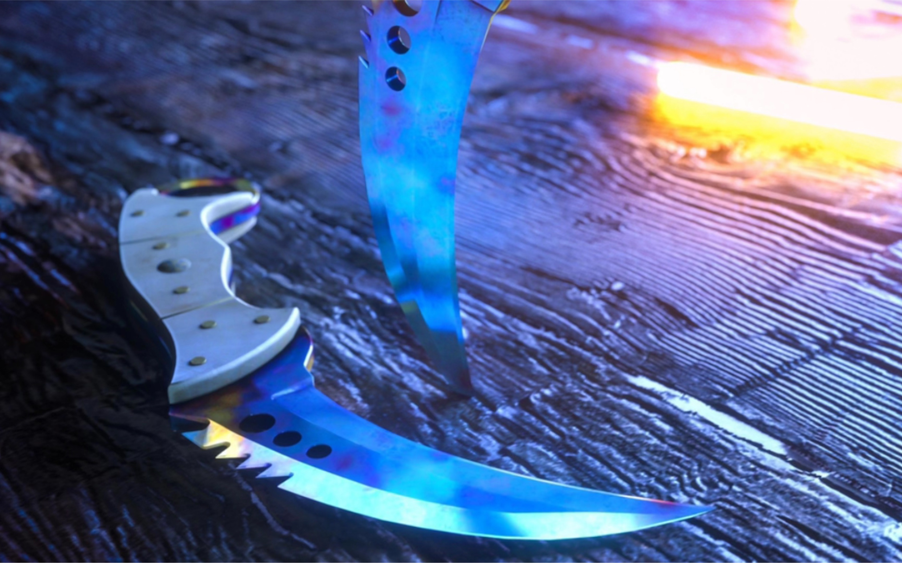 csgo锯齿爪刀,淬火爪,单面95蓝,入门级淬火爪刀_csgo