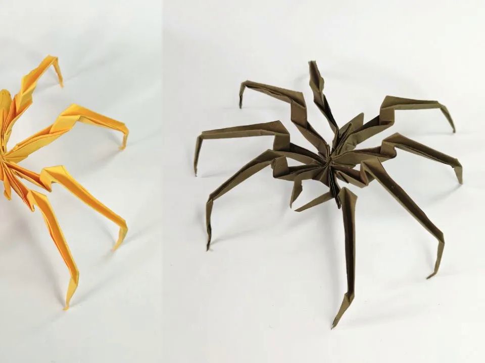 【origami library】蜘蛛折纸教程origami spider