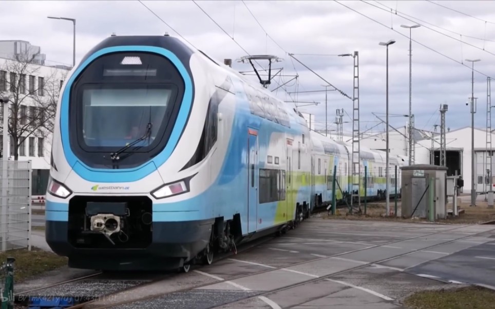 中车crrc出口奥地利westbahn的demu双层电力动车组列车视频搬运~铁道