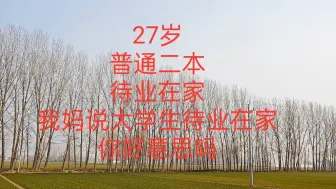 下载视频: 普通二本待业在家，吃饭的时候，妈妈说，你好意思吗，谁现在还没出去工作啊。