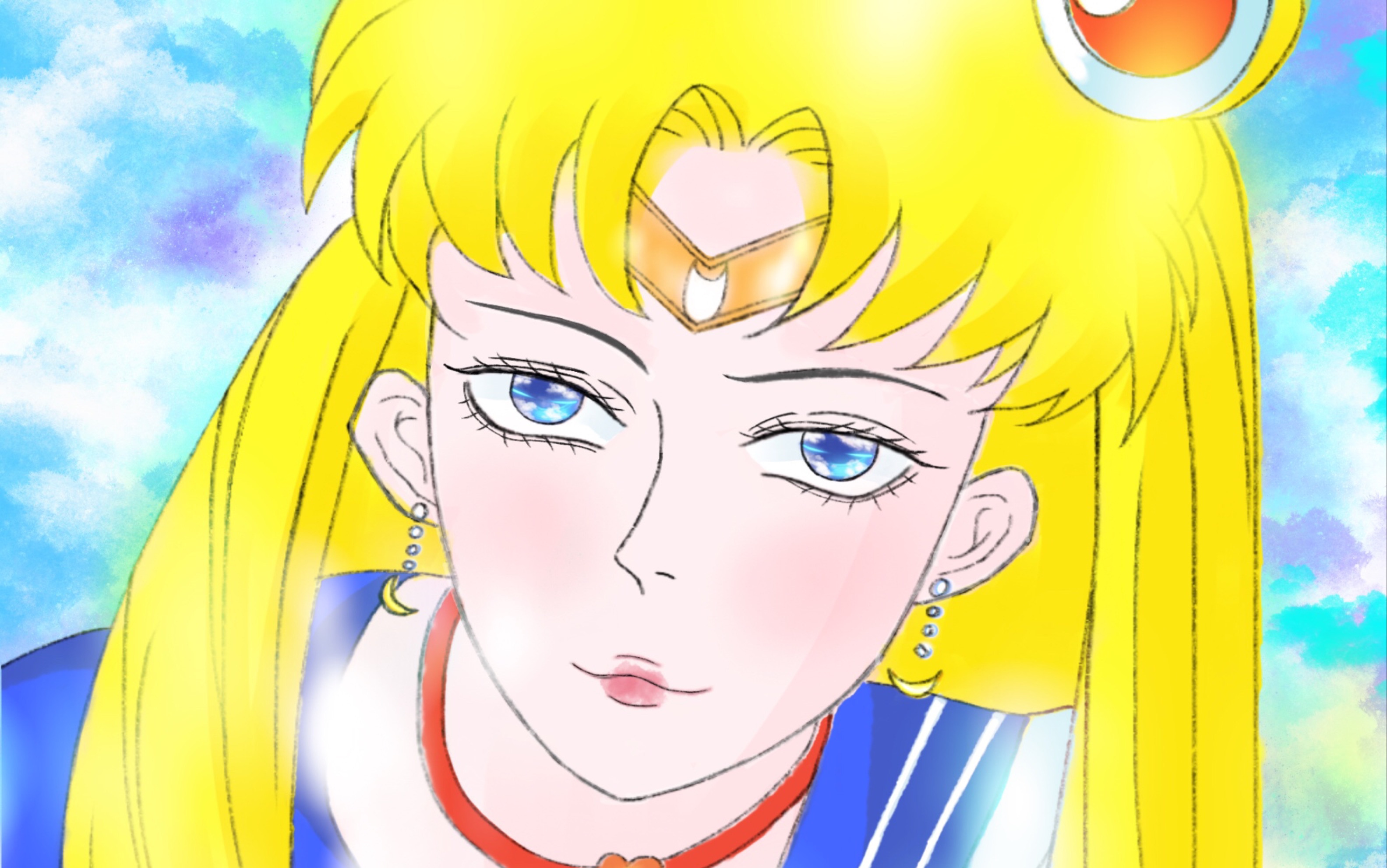 【绘画过程】 水冰月重绘   跟风