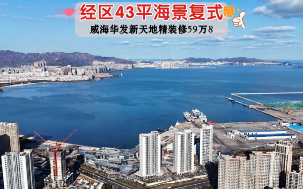 威海九龙湾复式海景公寓,经区华发新天地小区43平精装修好位置