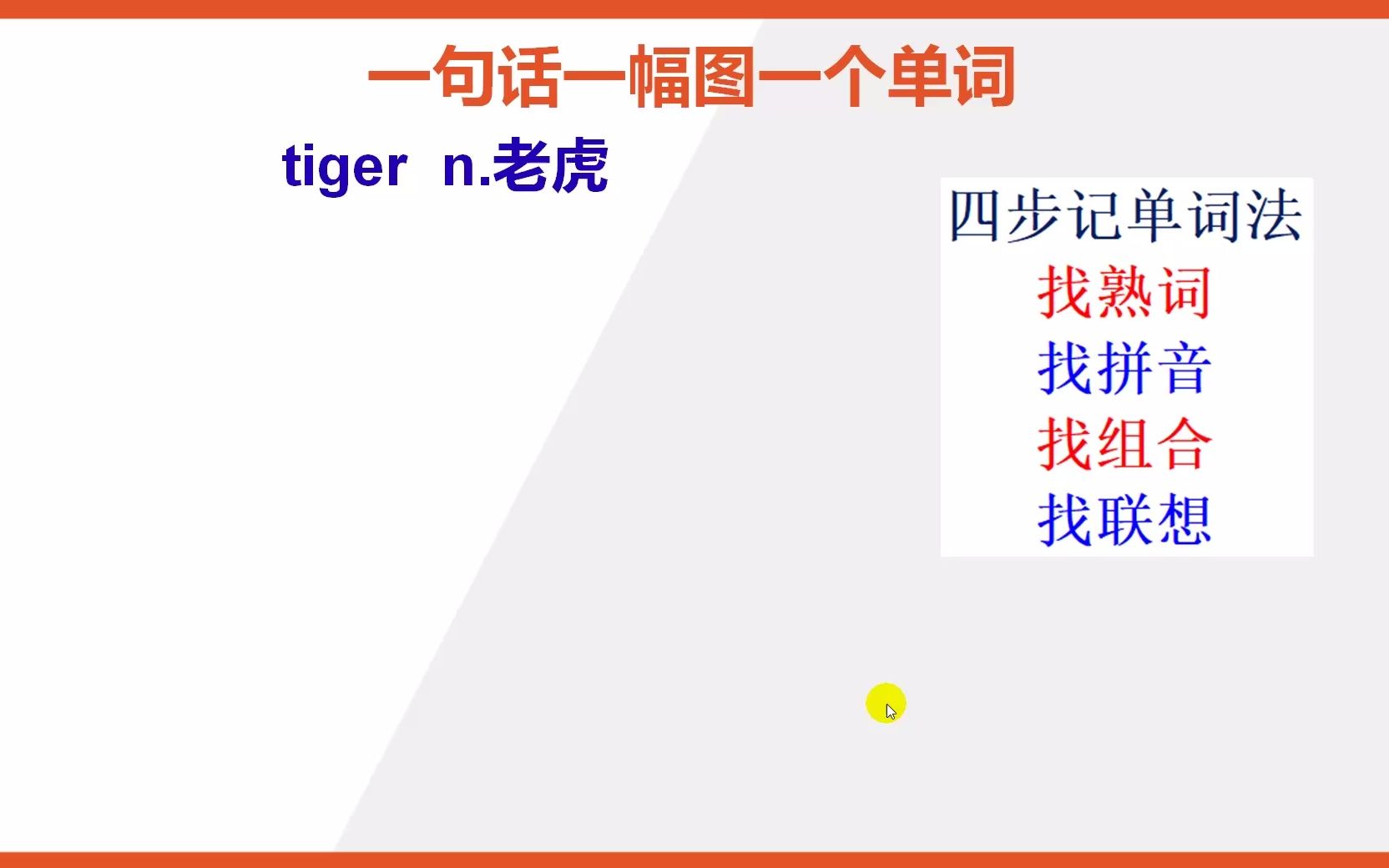 tiger老虎的英语单词怎么背哔哩哔哩bilibili