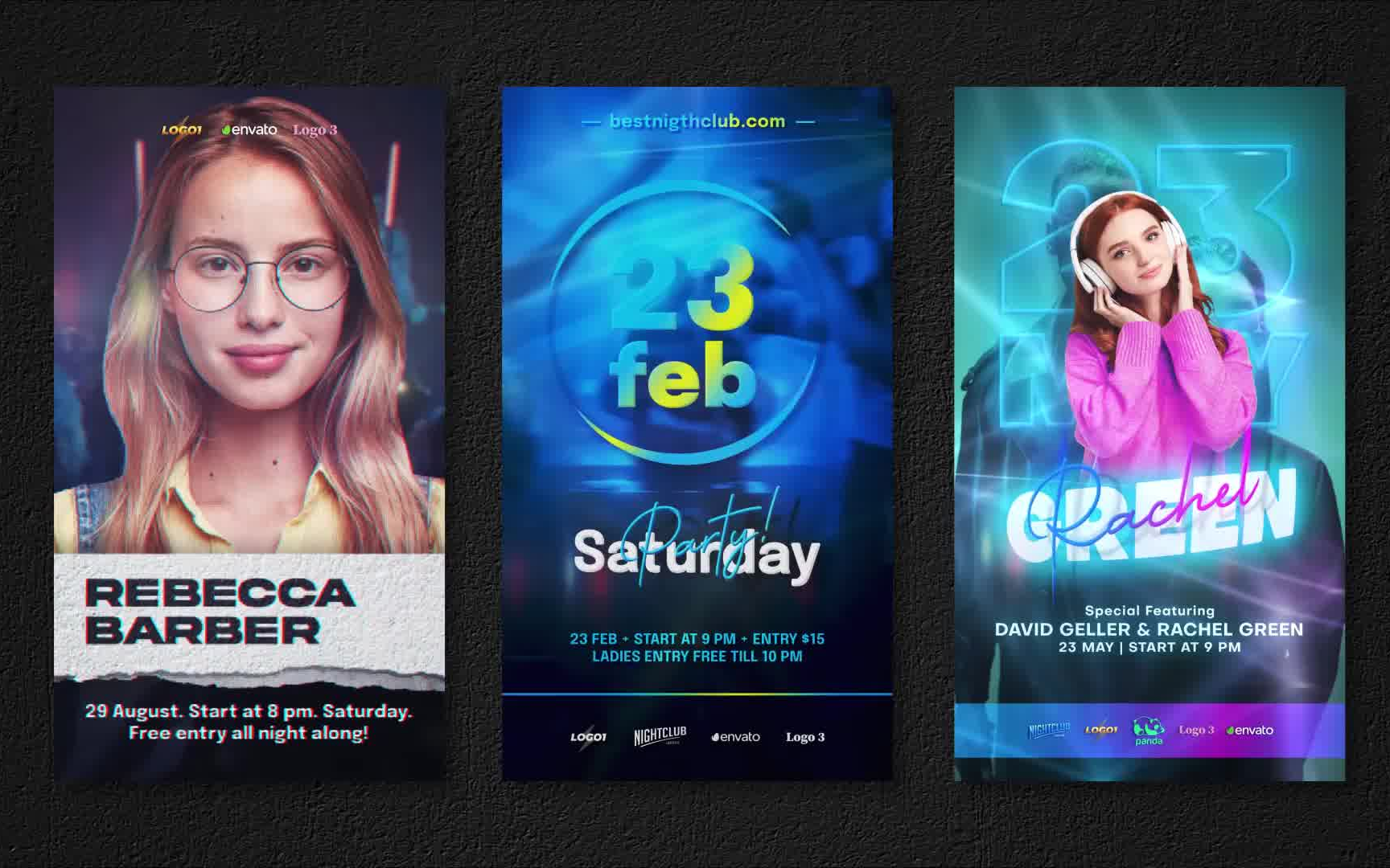 ae横竖模板-酒吧介绍宣传片音乐会狂欢派对气氛渲染视频模板演唱会