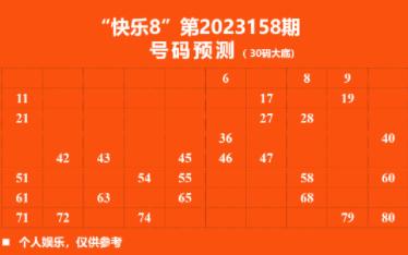 “快乐8”第158期号码预测,上期30中10哔哩哔哩bilibili