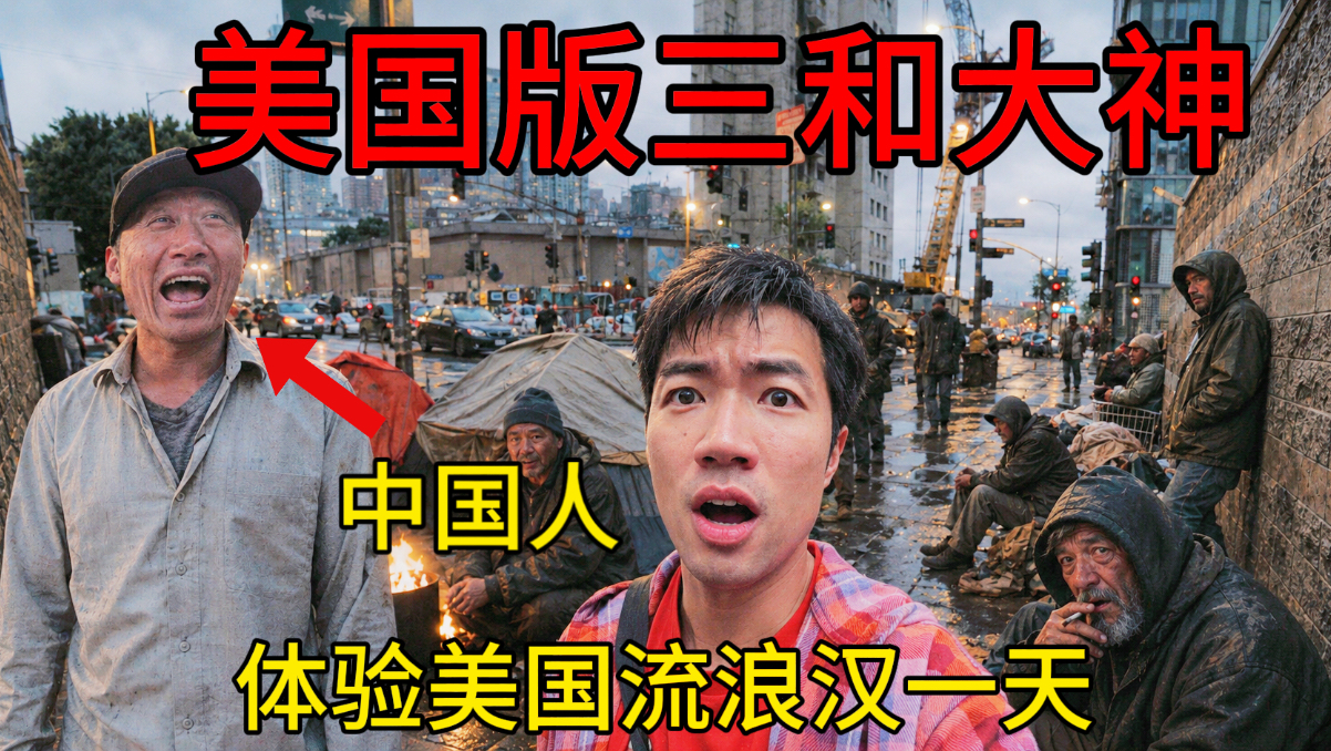 在美国流浪的中国人，日薪3元，父母双亡、街头被霸凌，跟他生活一天的体验到底怎么样？