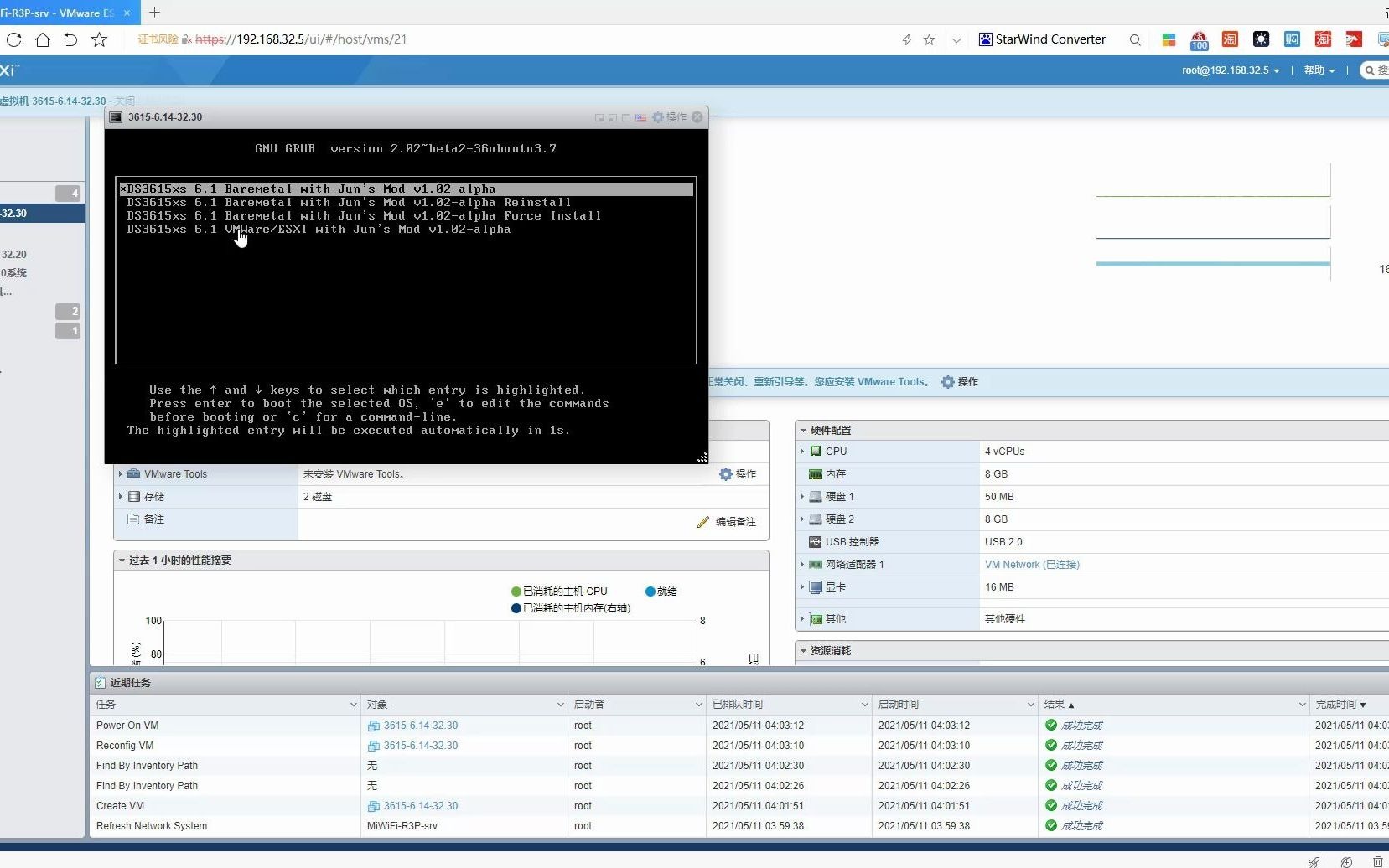 esxi7.0安装群晖36156.14版本哔哩哔哩bilibili