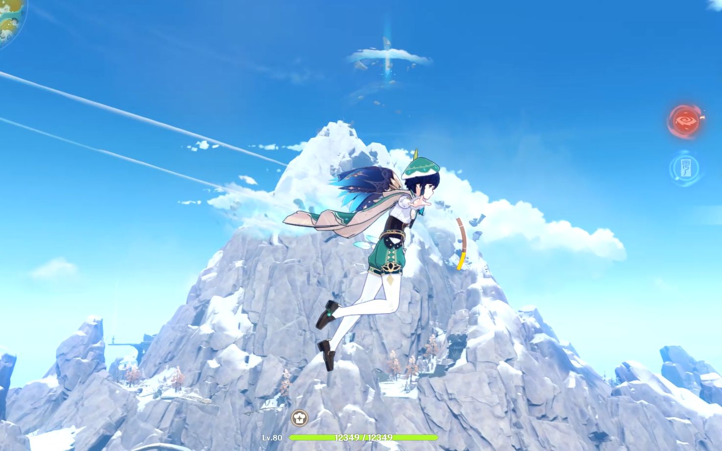 原神雪山顶雪山北坡全景