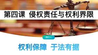 高中政治选择性必修二4.1《权利保障 于法有据》（下）
