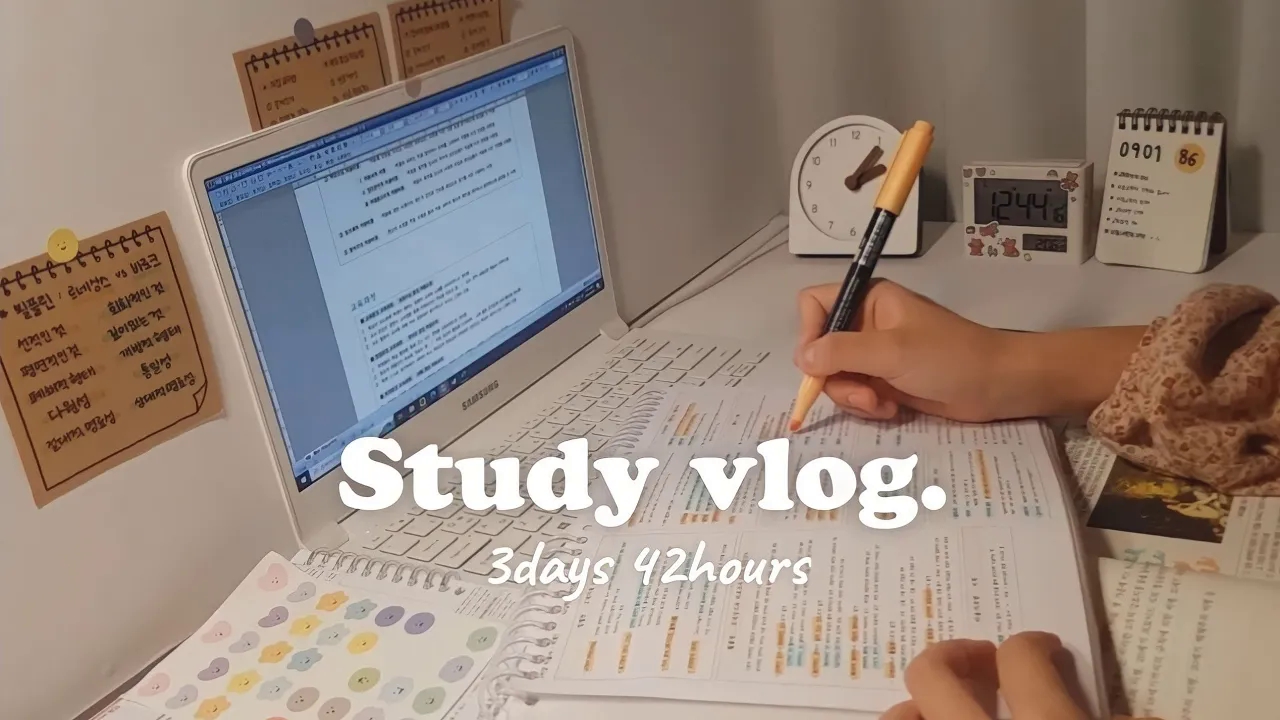 [图]Study Vlog｜每天在家学习14个小时的记录｜学习Vlog｜疯狂学习｜高中生