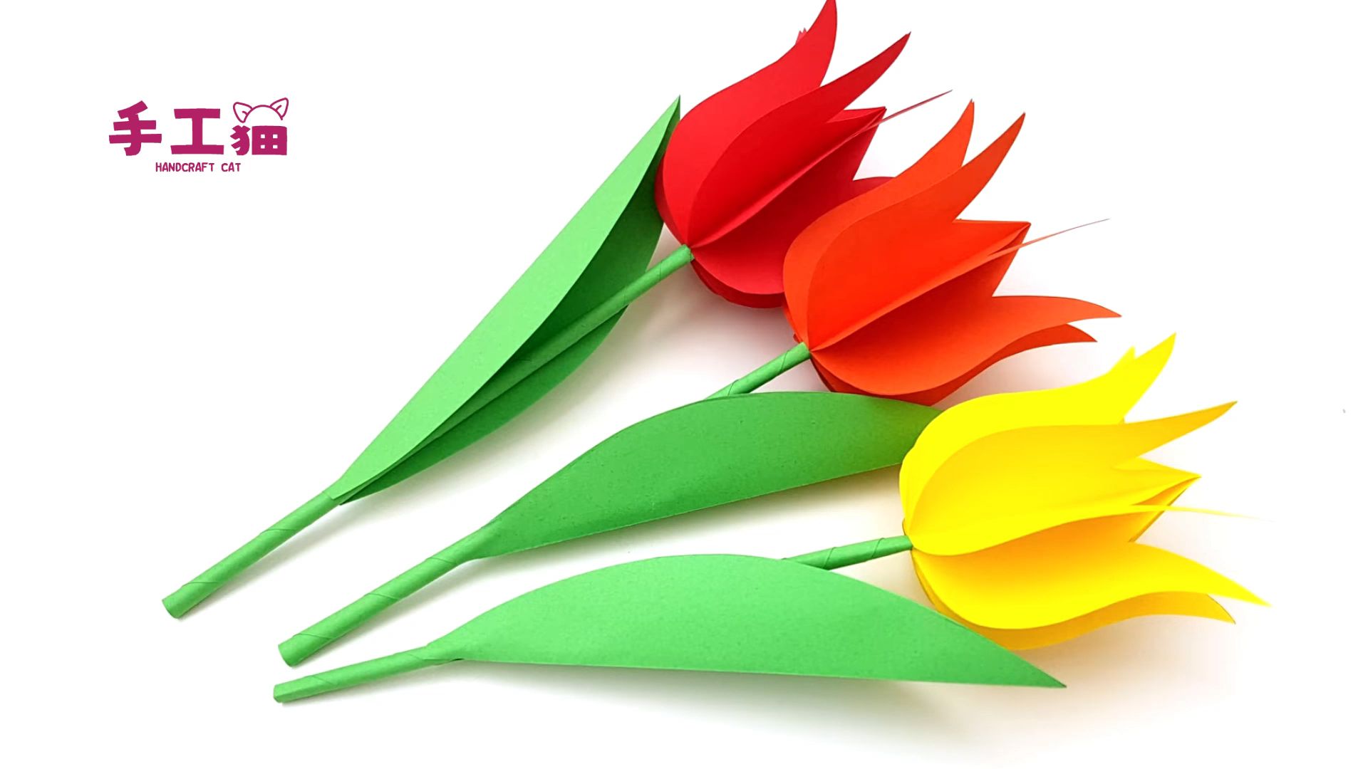 送你一朵小红花儿童折纸教程