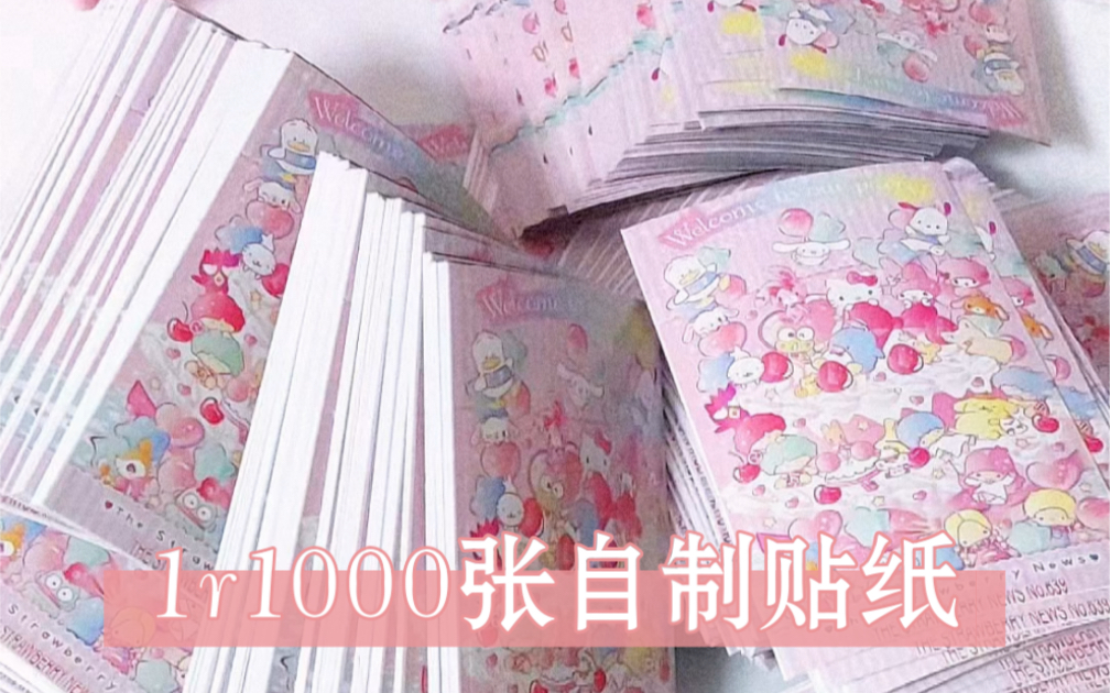 1r1000张的自制贴纸耶哔哩哔哩bilibili