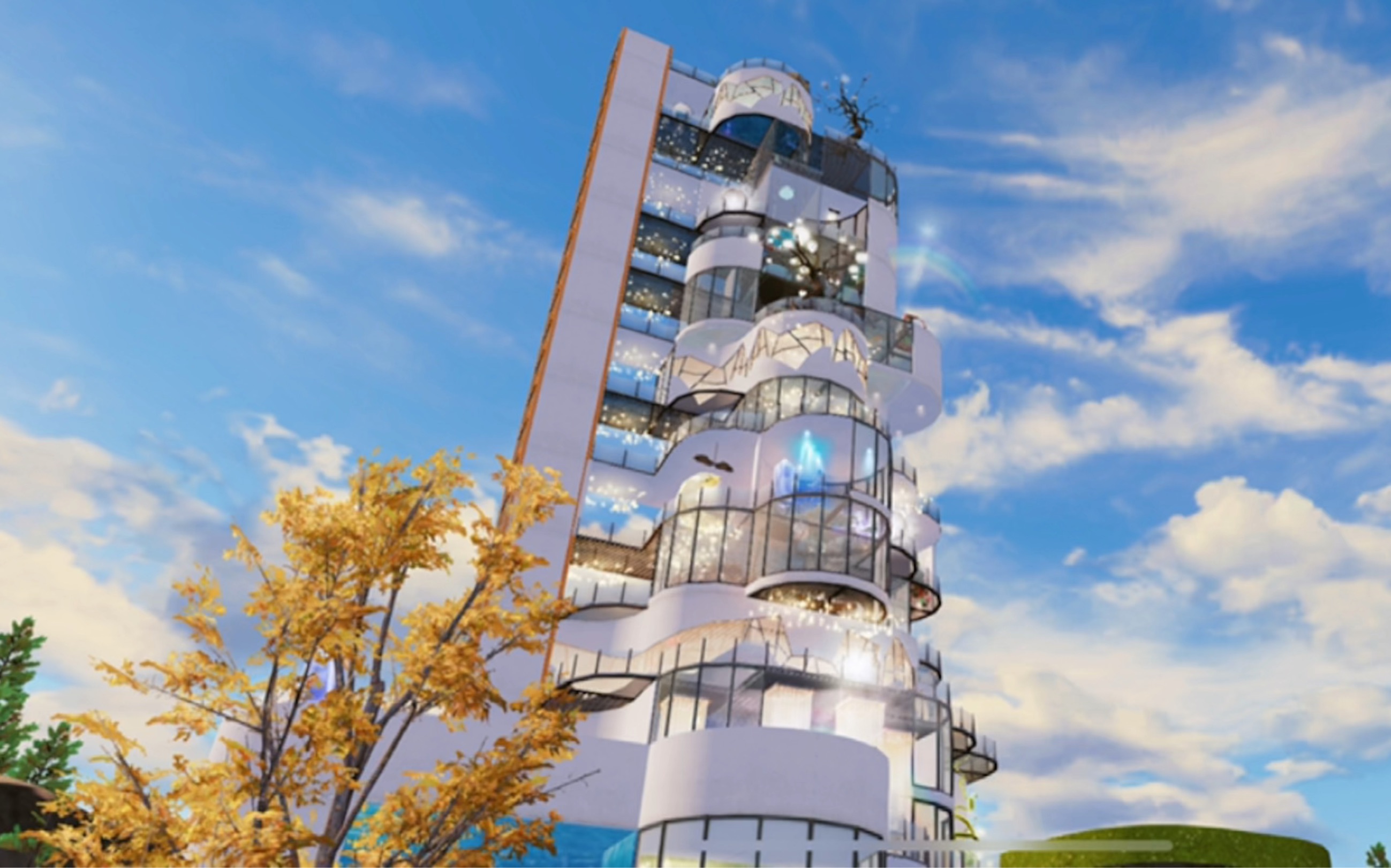 19号(升级版)|双人现代结构高层建筑_哔哩哔哩bilibili_明日之后