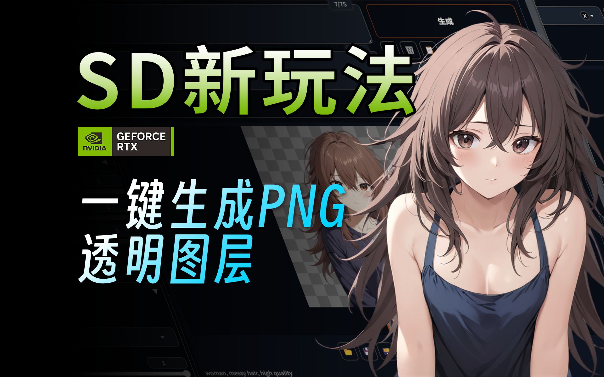 终于不用抠图了 Layer Diffusion 一键生成 png透明图层 Stable Diffusion哔哩哔哩bilibili