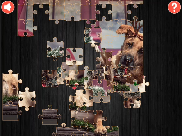 圣诞狗狗拼图
