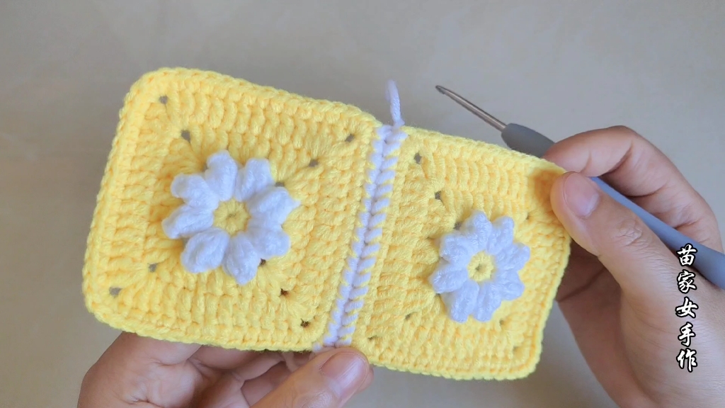 钩针缝合技巧,正反花纹平整,外观效果超级美,值得一学