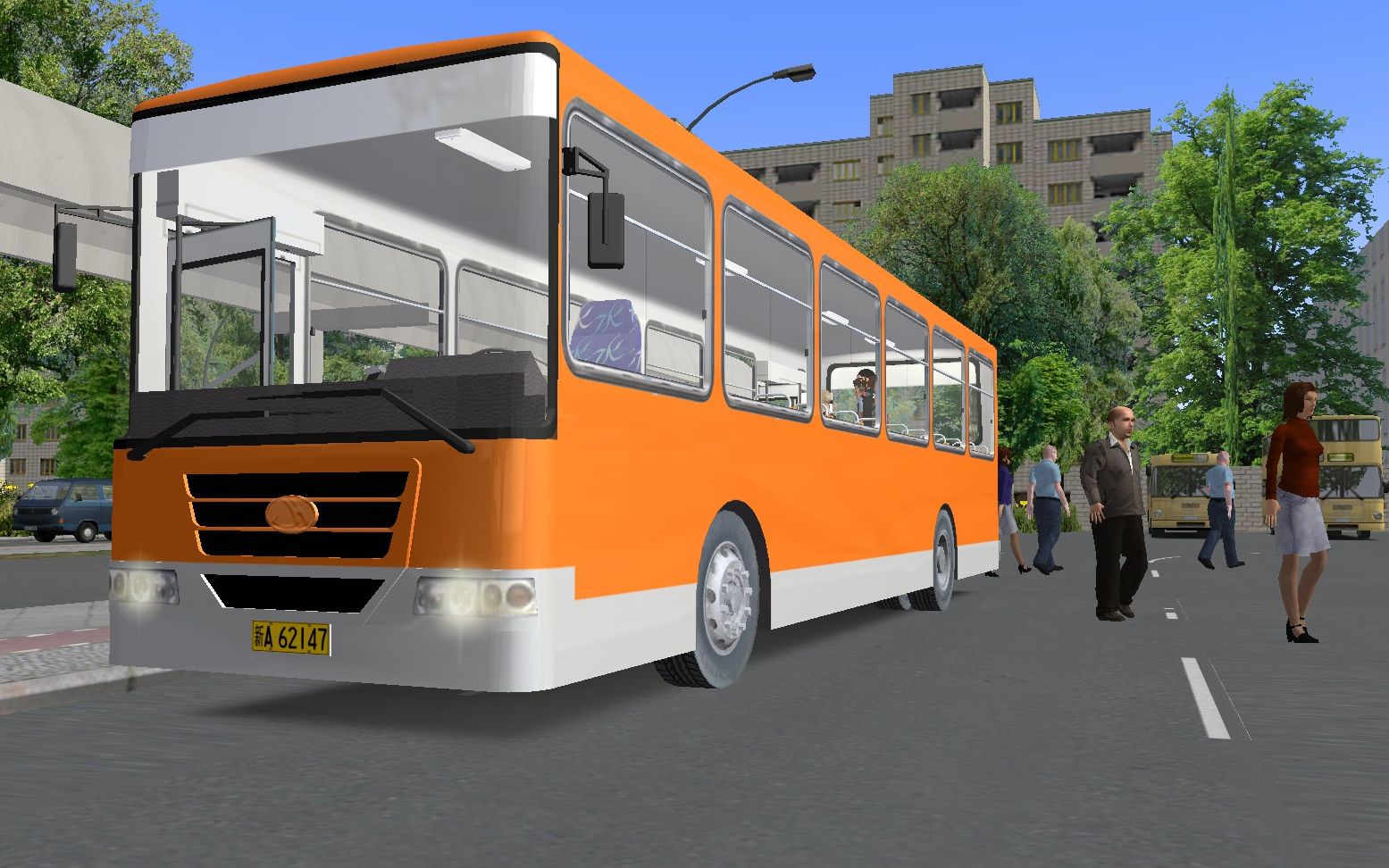 巴士模拟2#60 晚点5分到达终点站 驾驶bk6101n运营