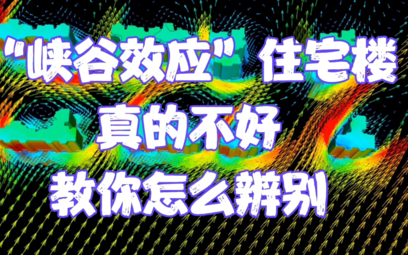 “峡谷效应”住宅楼真不好!严重的会破坏生活,这条视频教你辨哔哩哔哩bilibili