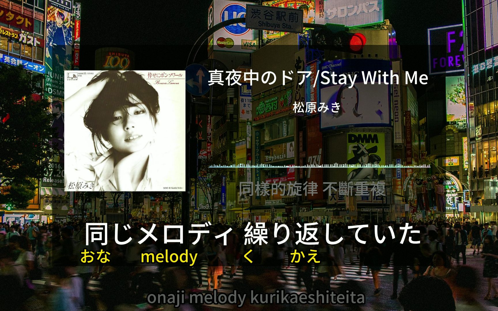 [图]真夜中のドアStay With Me - 松原みき （中文歌词+罗马音)