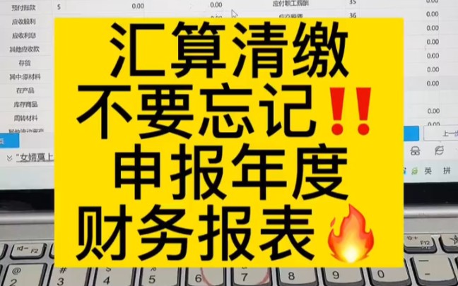 会计实操丨汇算清缴时不要忘记申报年度财务报表❗丨零基础学会计哔哩哔哩bilibili