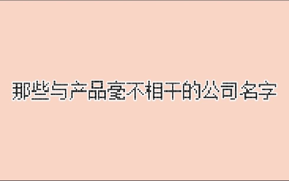 那些与产品毫不相干得公司名字哔哩哔哩bilibili